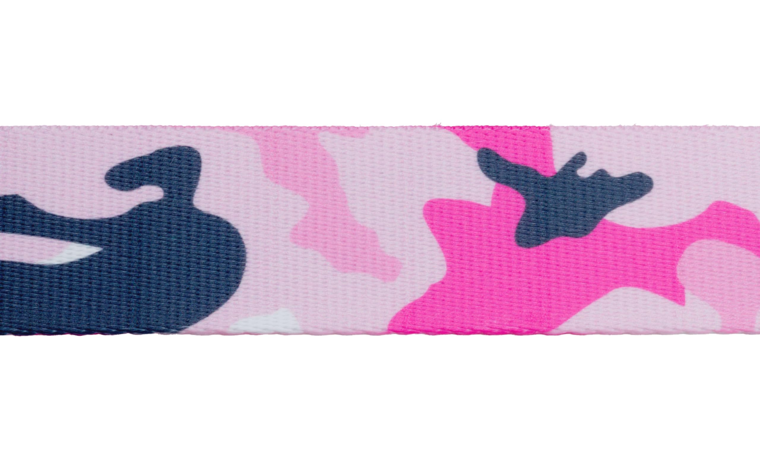 Country Brook Design - Pink and Grey Camo Polyester Webbing for Dog Collars, Belts & DIY Crafts | Durable Nylon Straps for Pet Accessories, Fashion & Sewing Projects