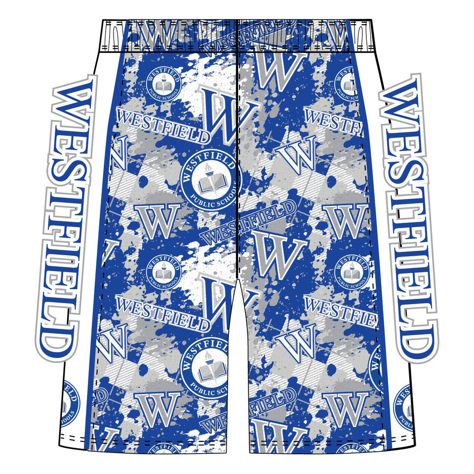 Westfield Public Schools Boys & Mens Athletic Shorts - Comfortable Gym Shorts for School Sports, PE Class & Casual Wear