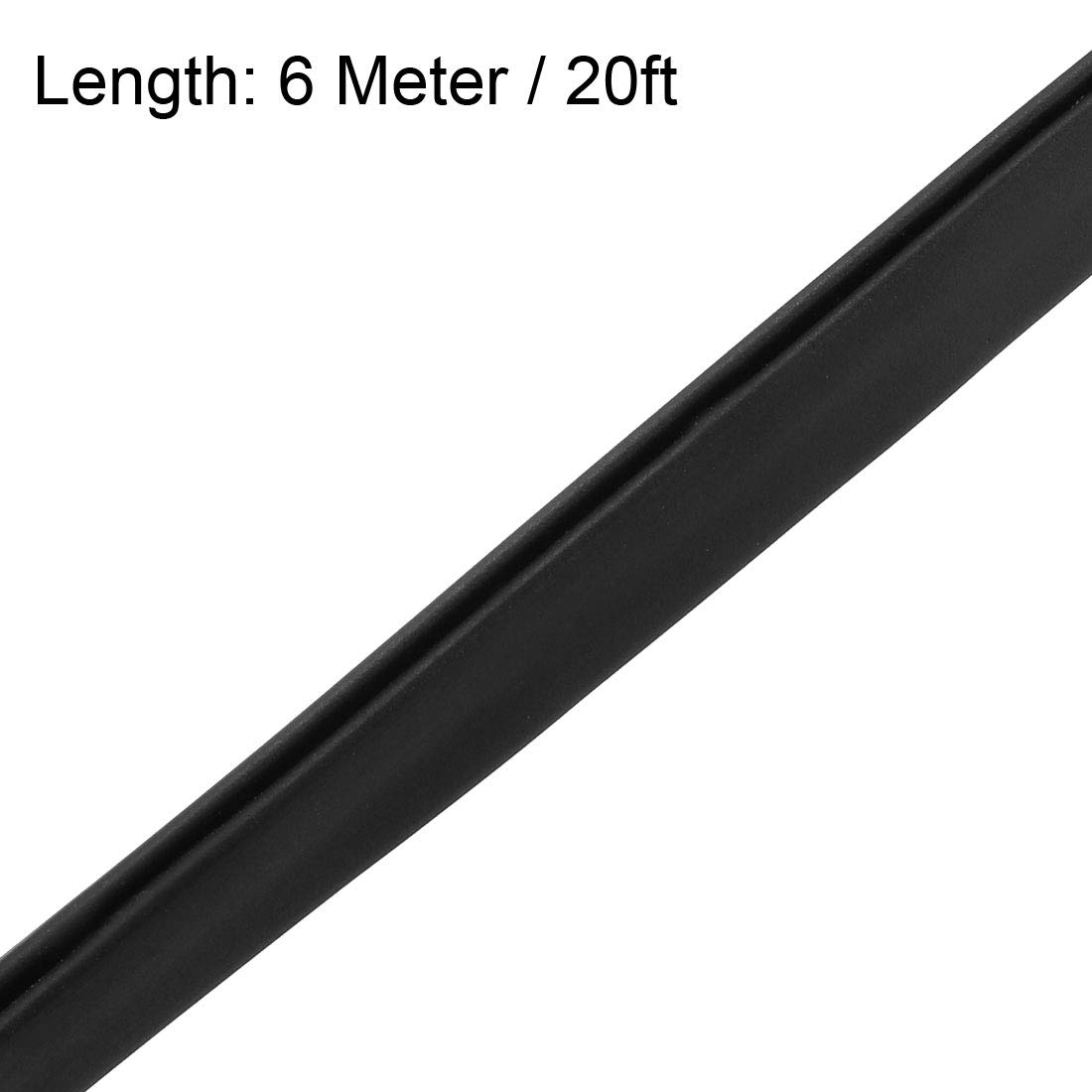 uxcell Black Rubber U Channel Edge Protector - 1/16