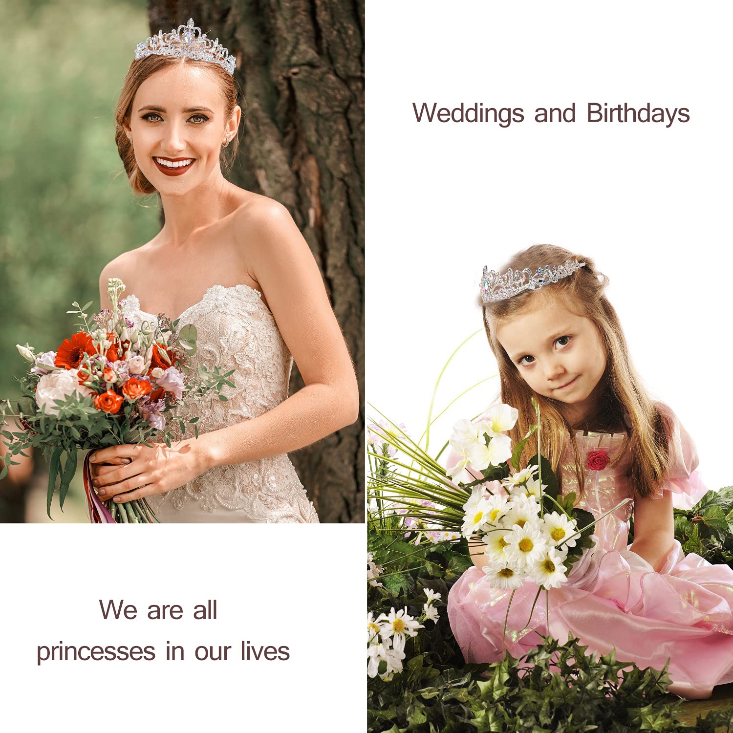 Birthday Girl Sash & Princess Tiara Set - Blue Crown for Girls Birthday Party, Happy Birthday Decorations & Accessories - Perfect for Birthday Celebrations, Princess Parties & Special Occasions