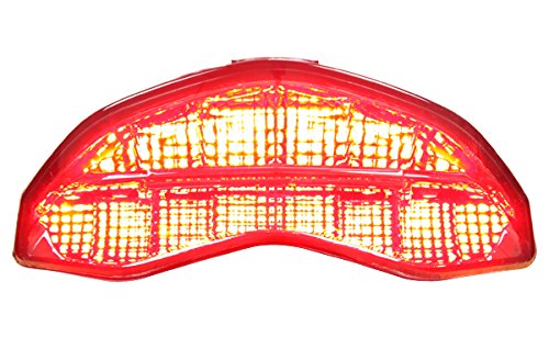 Smoke Lens Sequential LED Tail Lights for Ducati Monster 797 821 1200 (2014-2021) & Supersport (2017-2020) - High Visibility Brake Lights for Night Riding & Enhanced Motorcycle Safety
