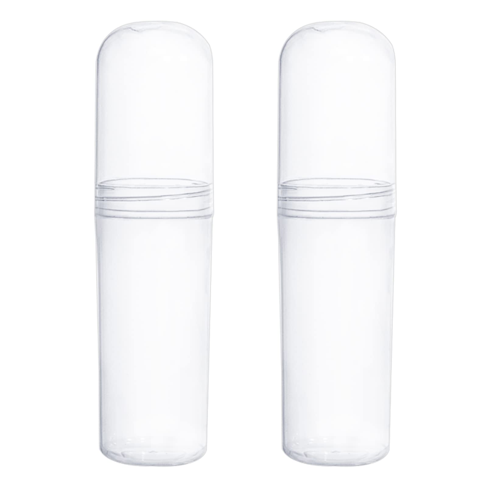 Yeeco Clear Toothbrush Travel Case - 2 Pack Plastic Toothbrush Holder for Travel (7.9