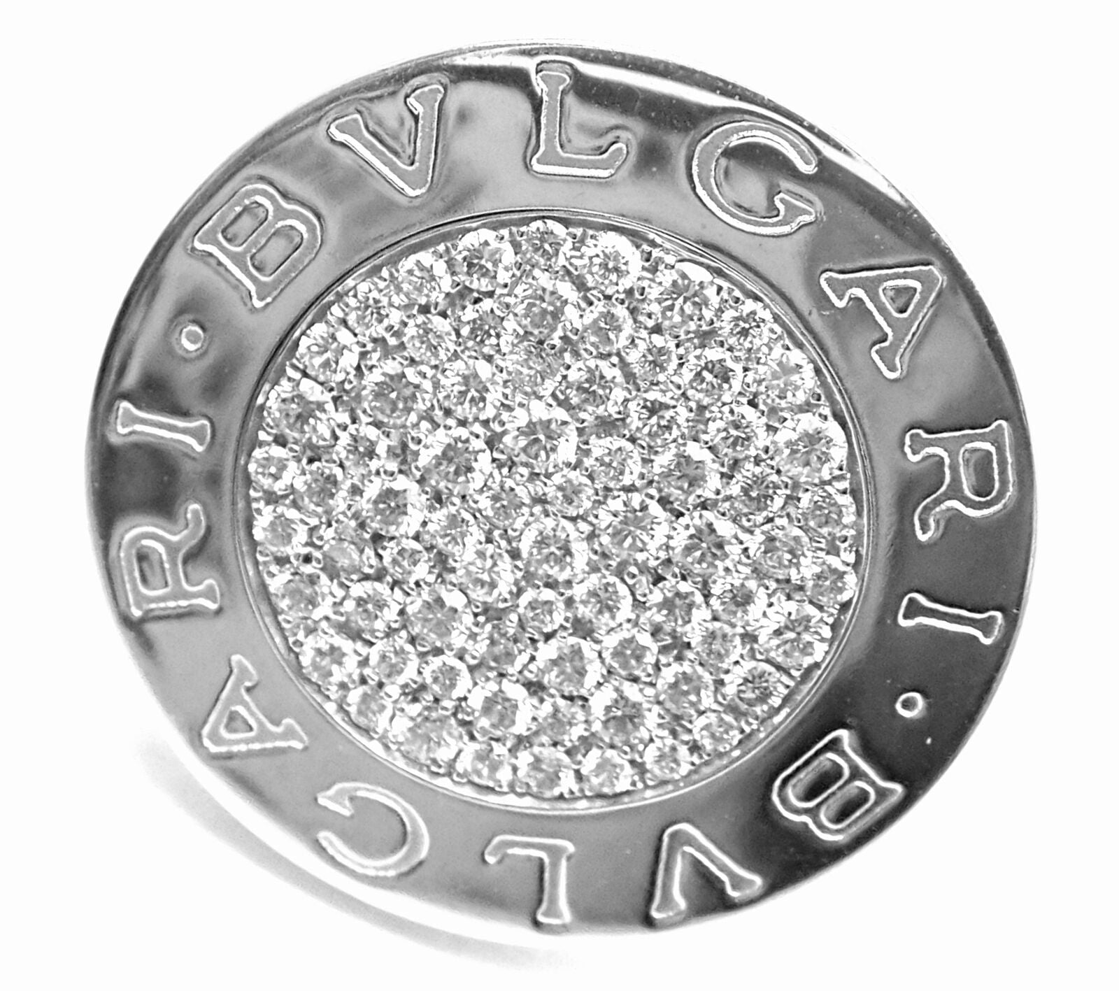 Authentic Bvlgari 18k White Gold Diamond Ring for Women - Luxury Jewelry Gift for Engagement, Wedding & Special Occasions