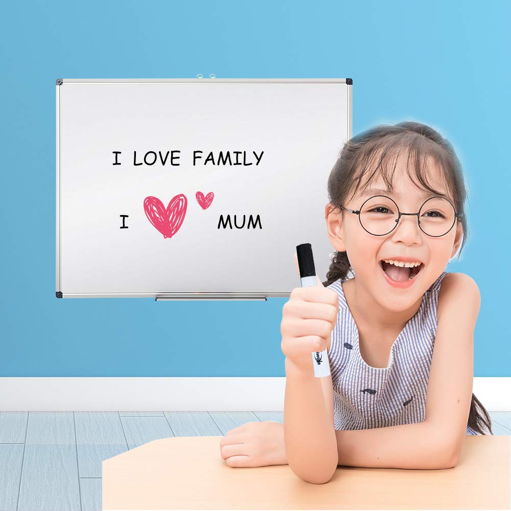XIWODE 18x24 Inch Magnetic Dry Erase Whiteboard with Silver Aluminum Frame - Durable Wall Mounted Whiteboard for Home, School & Office - Perfect for Meetings, Classroom Teaching, and Home Organization