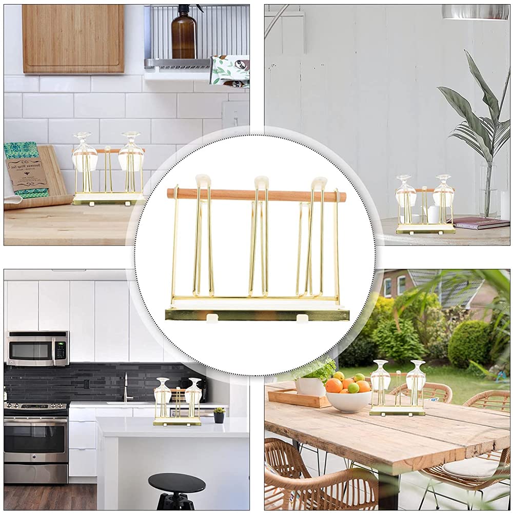Stainless Steel Cup Rack with Bottle Drainer - Space Saving Kitchen Organizer for Mugs, Glasses, Plates & Bowls - Perfect for Dish Drying, Cabinet Storage & Countertop Organization