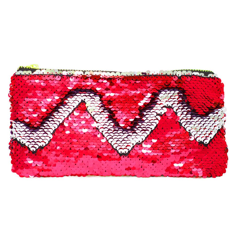 BOXO Women's Cosmetic Makeup Pouch - Stylish Red Makeup Bag for Women & Girls - Perfect for Travel, Gym & Daily Essentials (Pack of 1)