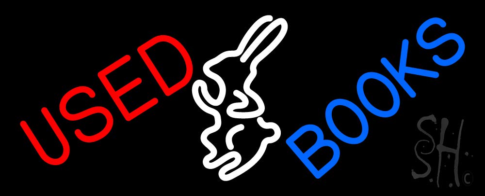 Vintage Rabbit Logo LED Neon Sign 13x32 Inches - Black Square Cut Acrylic Backing with Dimmer, Bright Premium Indoor LED Light for Home Bar, Cafe, Bedroom & Office Decor