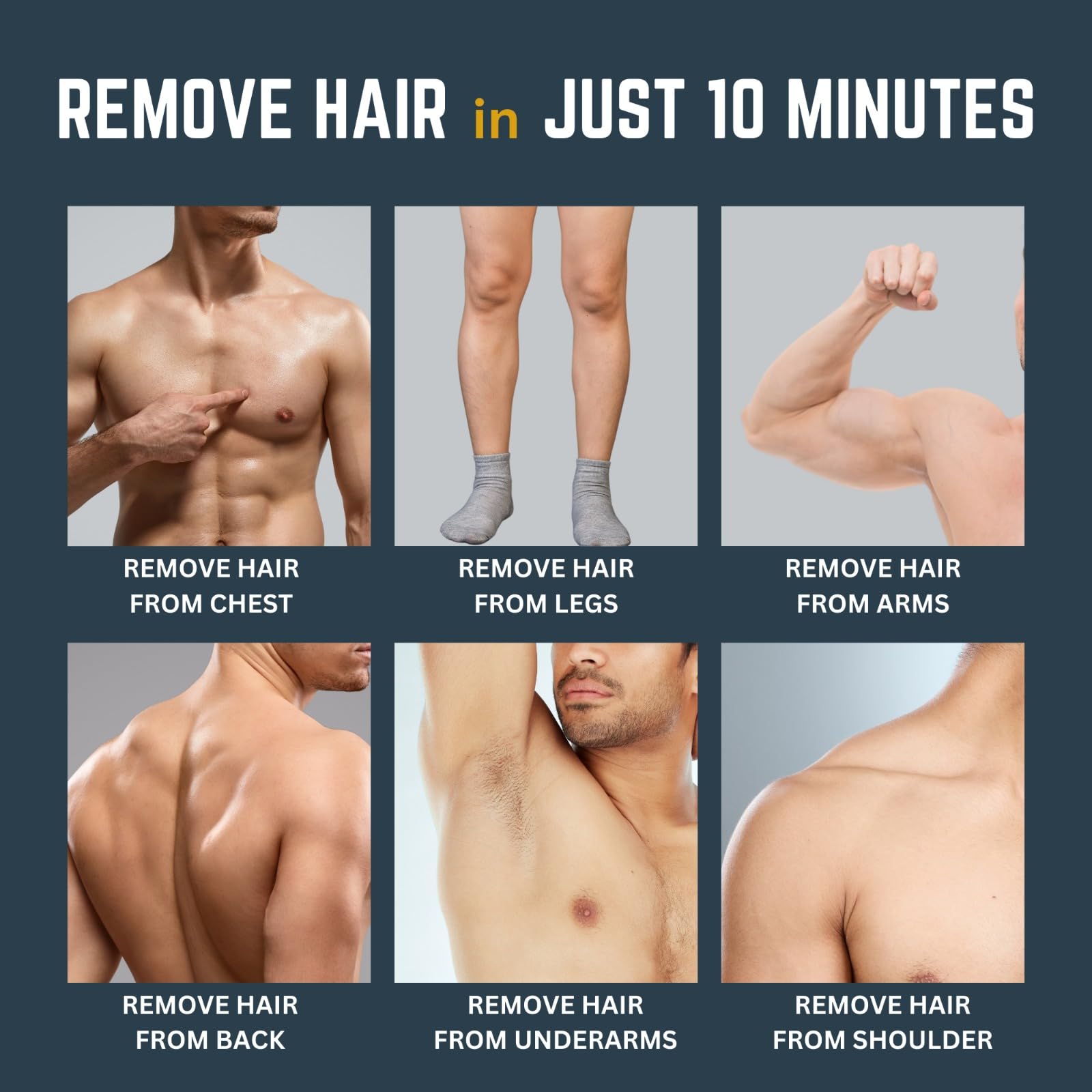 Samnyte Men's Hair Removal Spray - Instant Private Part Hair Remover Cream Spray & Wax Stick (1 Count) | Gentle, Fast-Acting Formula for Smooth Skin | Perfect for Body Grooming, Bikini Line & Sensitive Areas