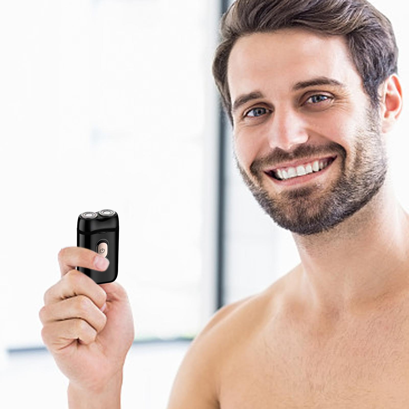 Premium Rechargeable Electric Shaver for Men - Professional Cordless Beard Trimmer with Travel Case - Perfect for Home, Office & Travel Grooming
