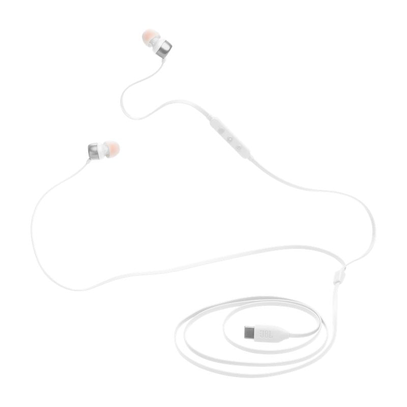 JBL TUNE 310C Wireless Bluetooth Earbuds with USB-C Charging, White - Perfect for Gym, Running & Commuting