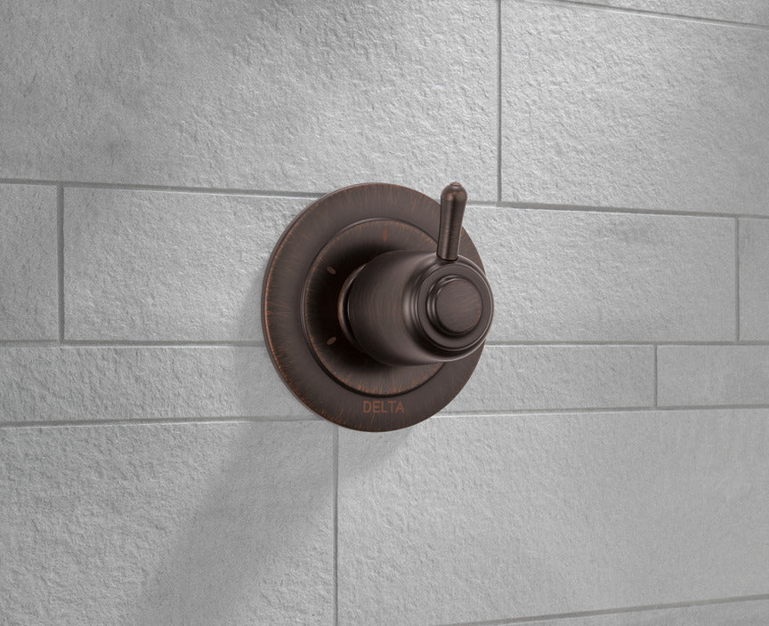 Delta T11800-RB Venetian Bronze 3-Setting Shower Diverter Trim Kit - Perfect for Bathroom Remodel & Modern Home Upgrade