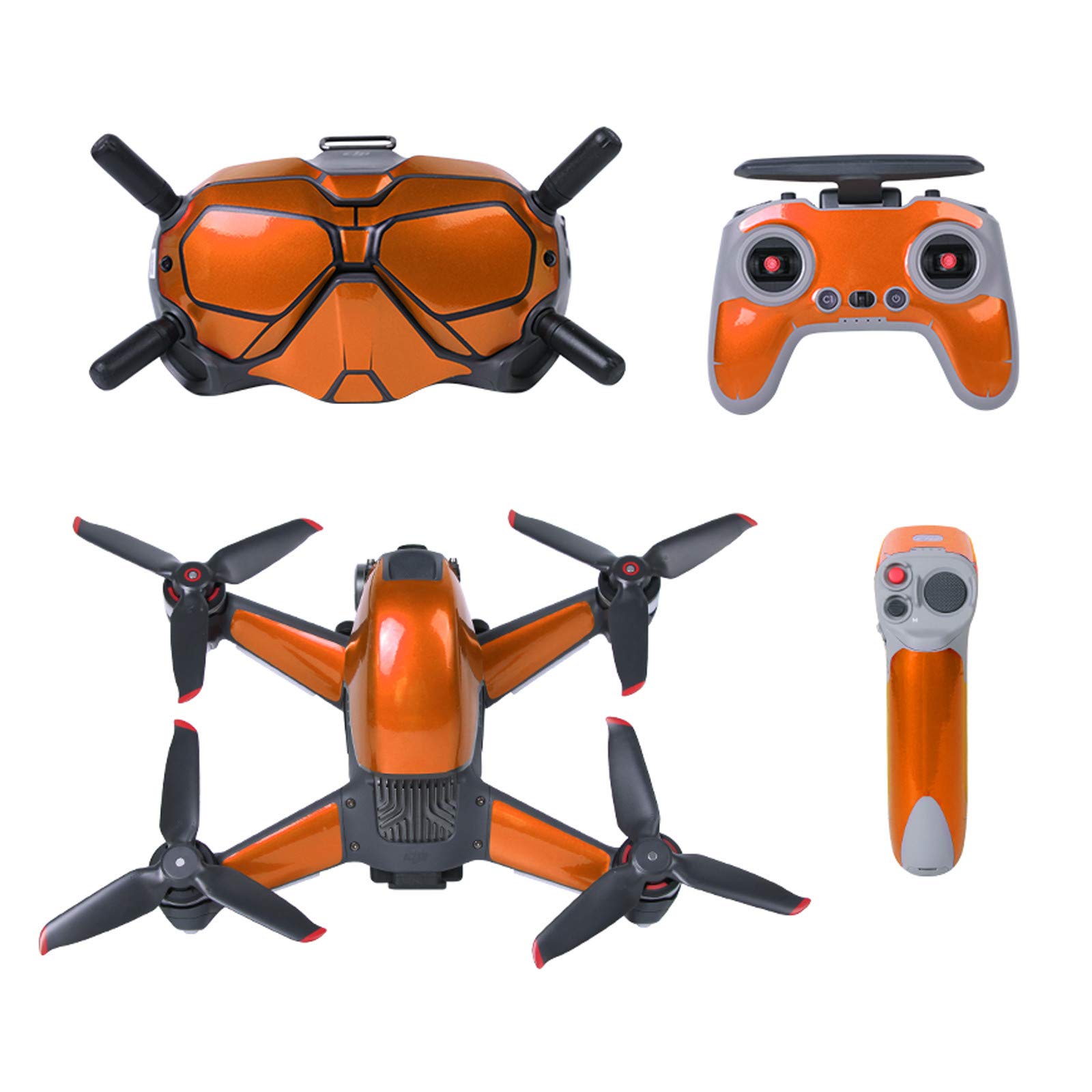 Muised Drone Kit - RC Tool Kit with PVC Sticker Skin & Protective Film for FPV Drones - Essential Travel Accessories for Mini Drones | Perfect for Aerial Photography, Racing & Outdoor Adventures