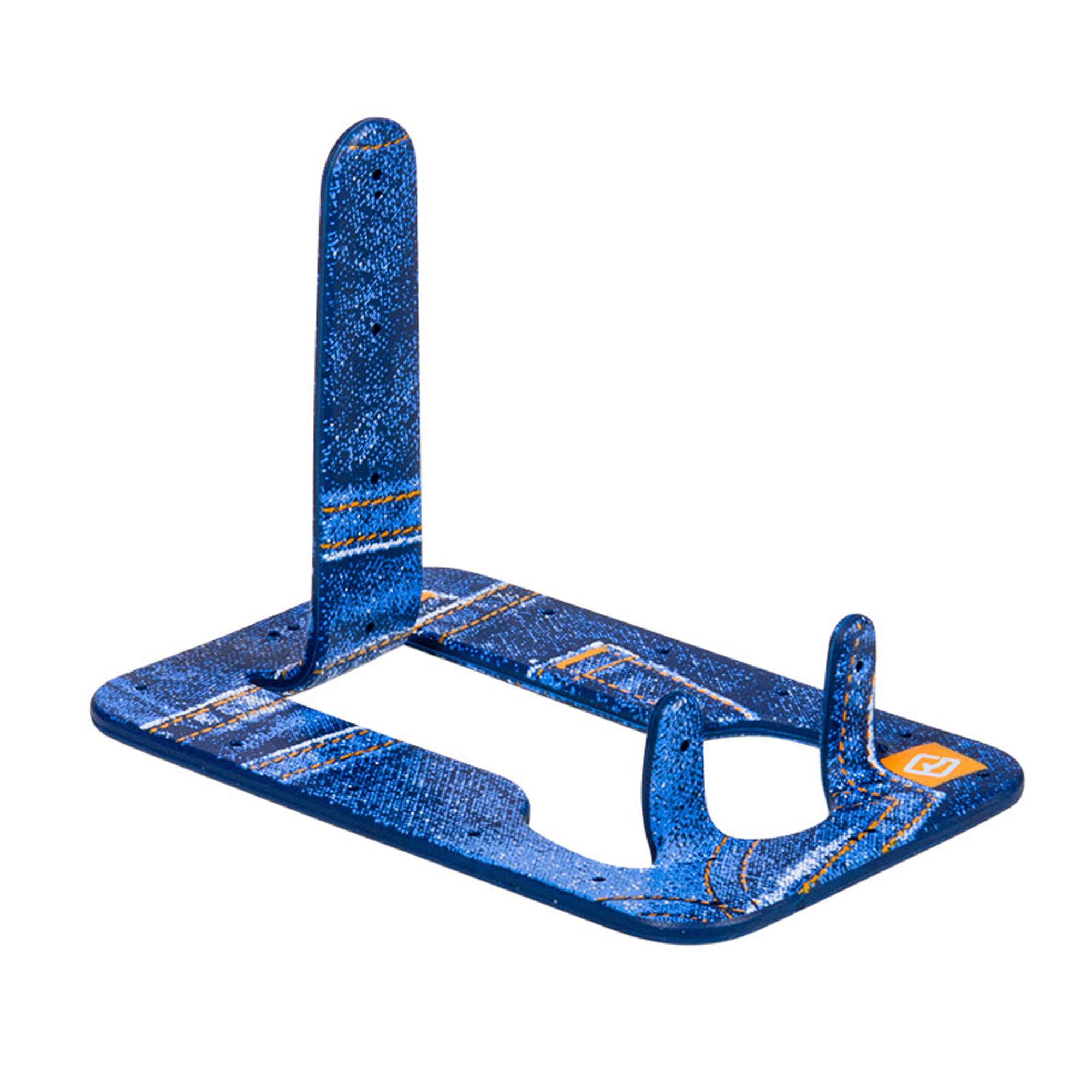 Flexible Adjustable Phone Stand Holder for iPhone Samsung Android - Portable Mobile Desk Office Stand with 360° Rotation, Travel-Friendly Dock (Blue Jeans) - Perfect for Work, Study, Video Calls & Hands-Free Viewing