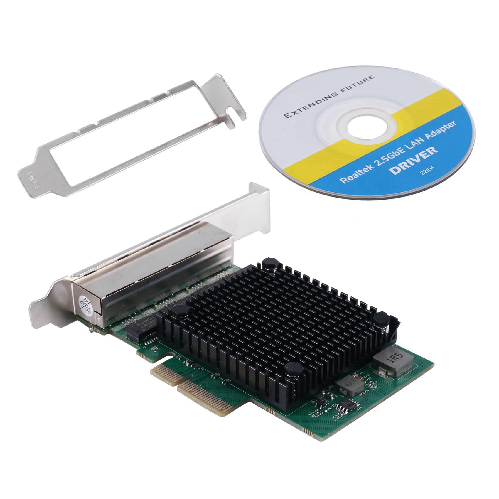 Sevenvtwo 3X PCIE X4 2.5G Gigabit Network Card - RTL8125B 4 Port Ethernet Adapter for Desktop & Server | High-Speed LAN Connectivity for Gaming, Streaming & Data Transfer