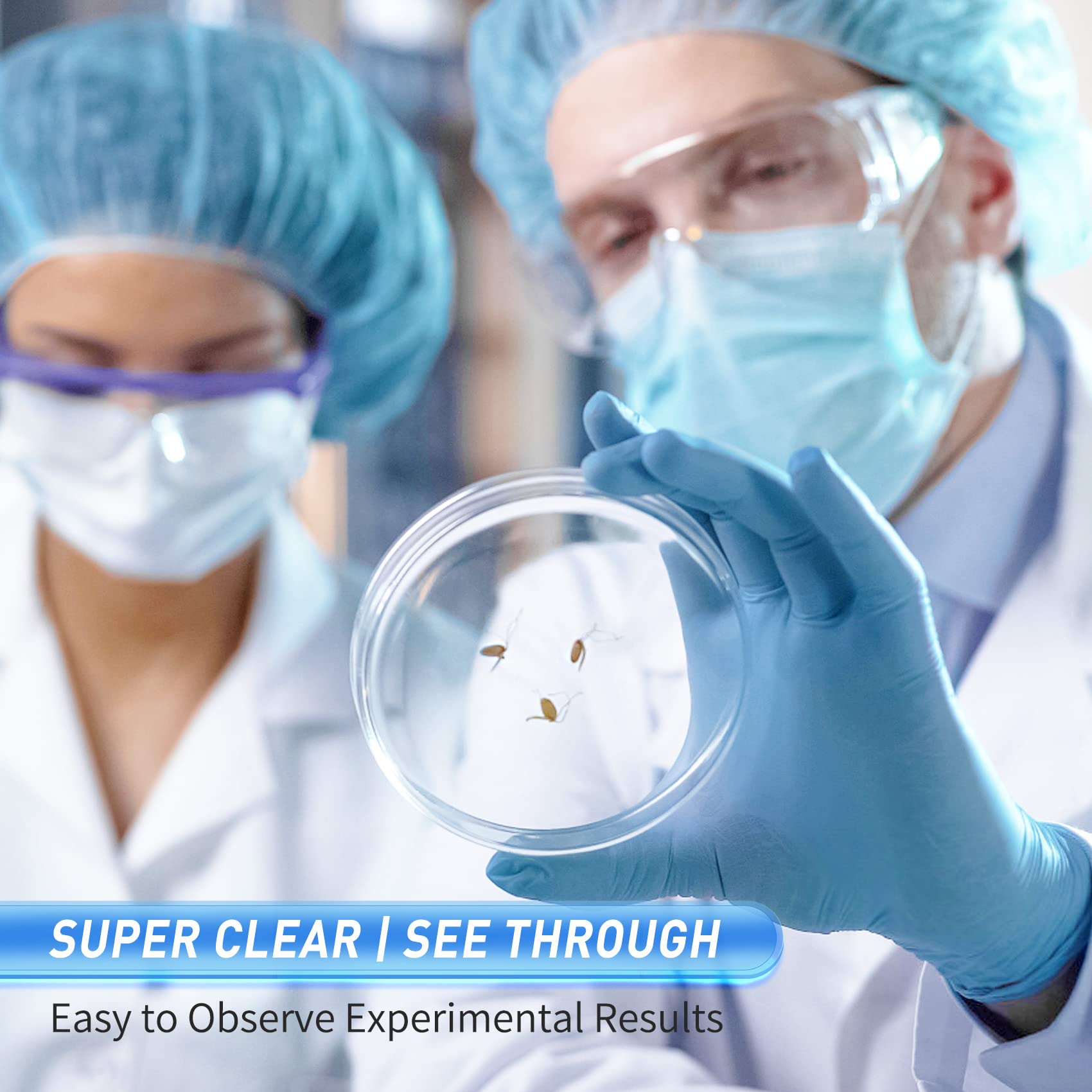 Annhu 90mm x 15mm Petri Dishes with Lid - 10 Pack Sterile Plastic Petri Plates for Science Experiments, School Projects, Biology Labs & STEM Activities | Perfect for Tissue Culture, Bacteria Growth & Science Themed Parties