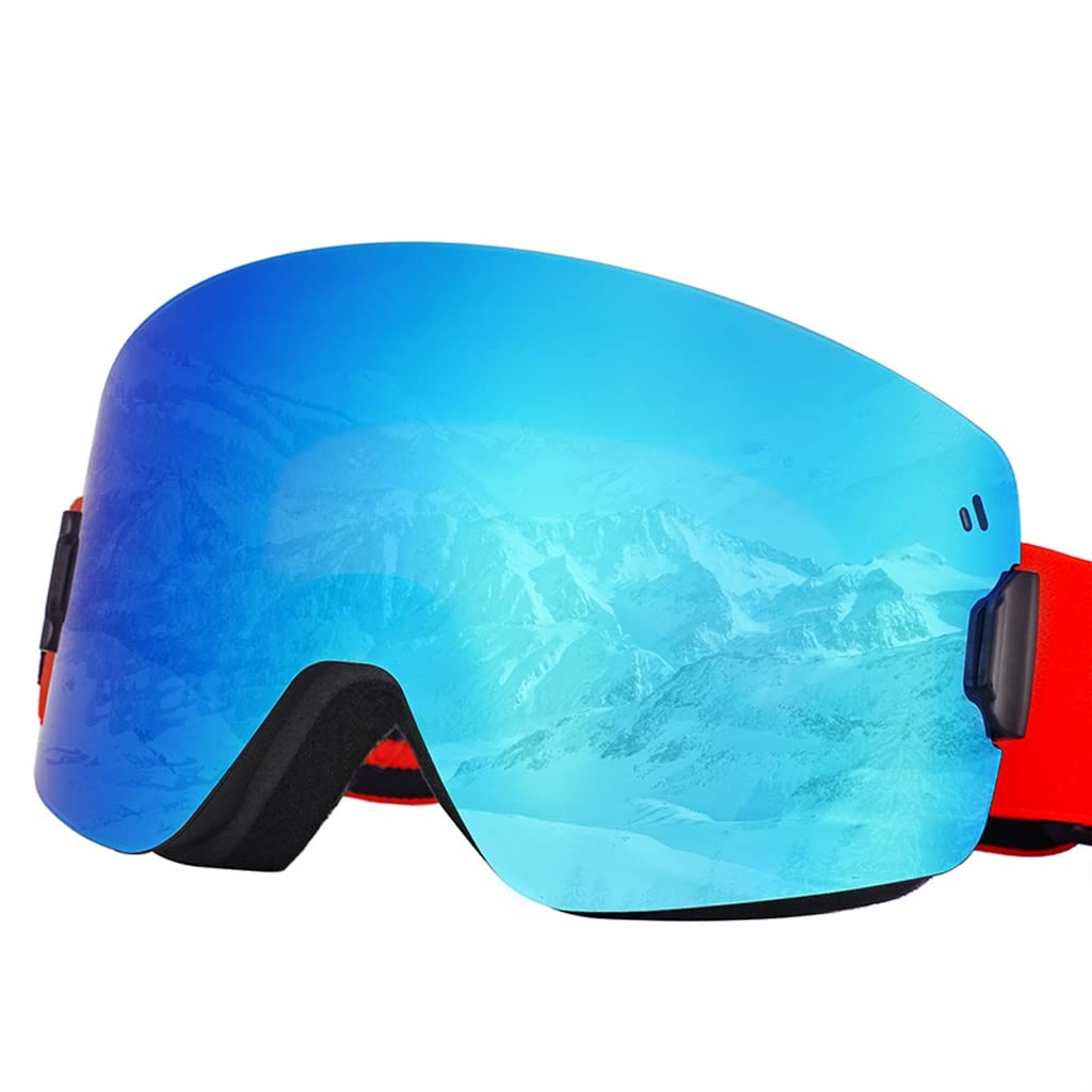 WSSBK Anti-Fog Ski Goggles for Men & Women - Double Layer UV Protection Snowboard Glasses - Blue One Size - Perfect for Skiing, Snowboarding & Winter Sports