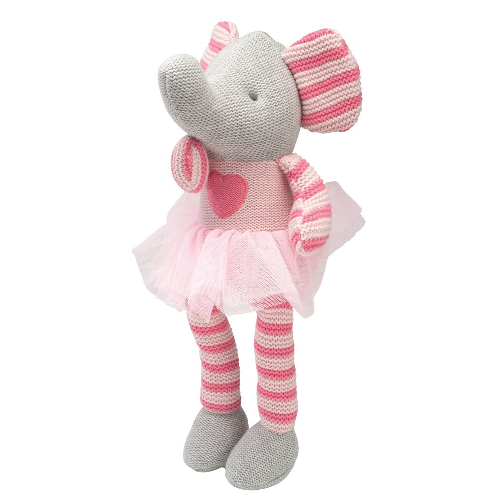 Elephant Knitted Plush Toy - Soft Cuddly Stuffed Animal for Kids & Nursery Decor | Perfect for Gifts, Bedtime Comfort & Playtime Fun