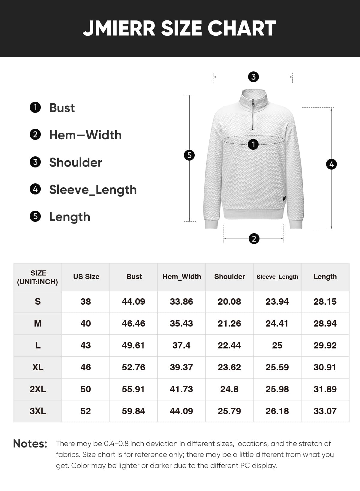 JMIERR Men's Quarter Zip Waffle Knit Sweatshirt - Long Sleeve Casual Pullover with Geometric Texture | Solid Color Polo Style for Outdoor Activities & Office Wear