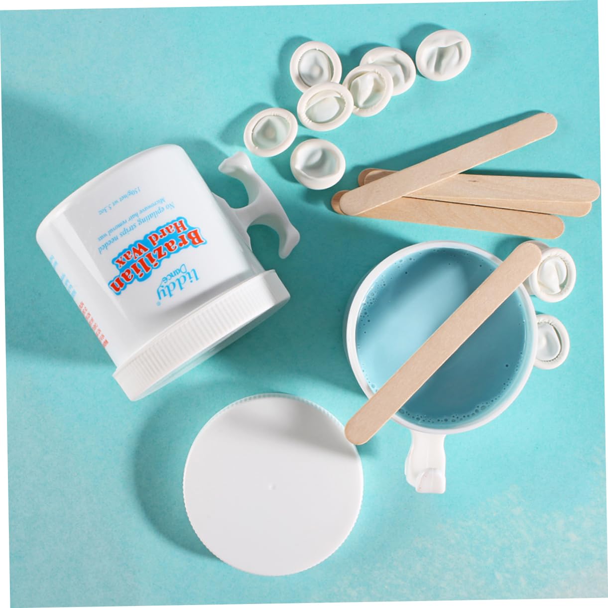 1 Set Professional Microwave Wax Kit - Hard Wax Beads & Sticks for Hair Removal - Includes Wax Pot & Roller - Ideal for At-Home Waxing, Salon Use & Smooth Skin Care
