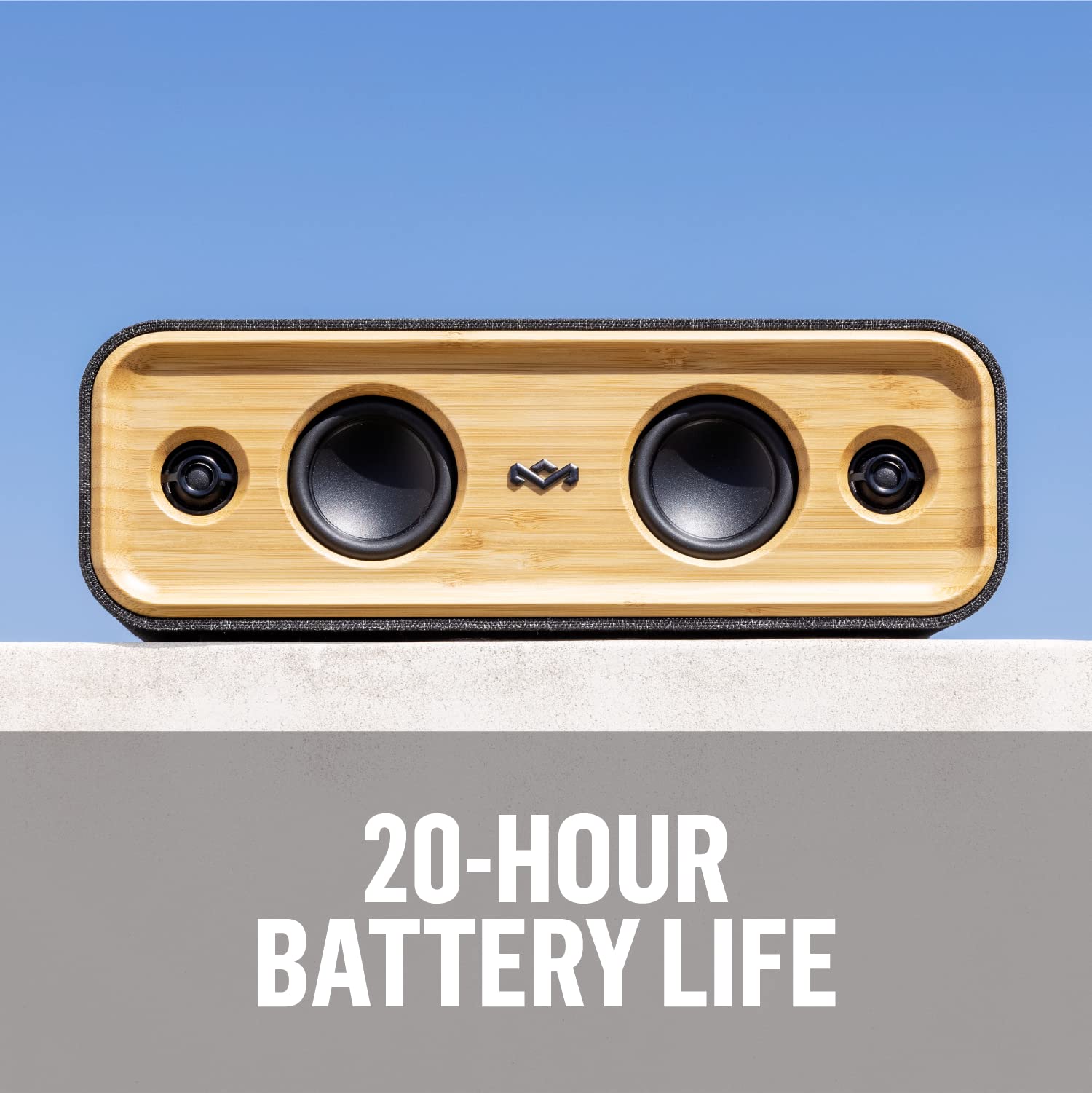 House of Marley Get Together 2 Portable Bluetooth Speaker - 20H Playtime, IP65 Waterproof, Eco-Friendly Materials - Perfect for Outdoor Adventures, Beach Parties & Home Entertainment