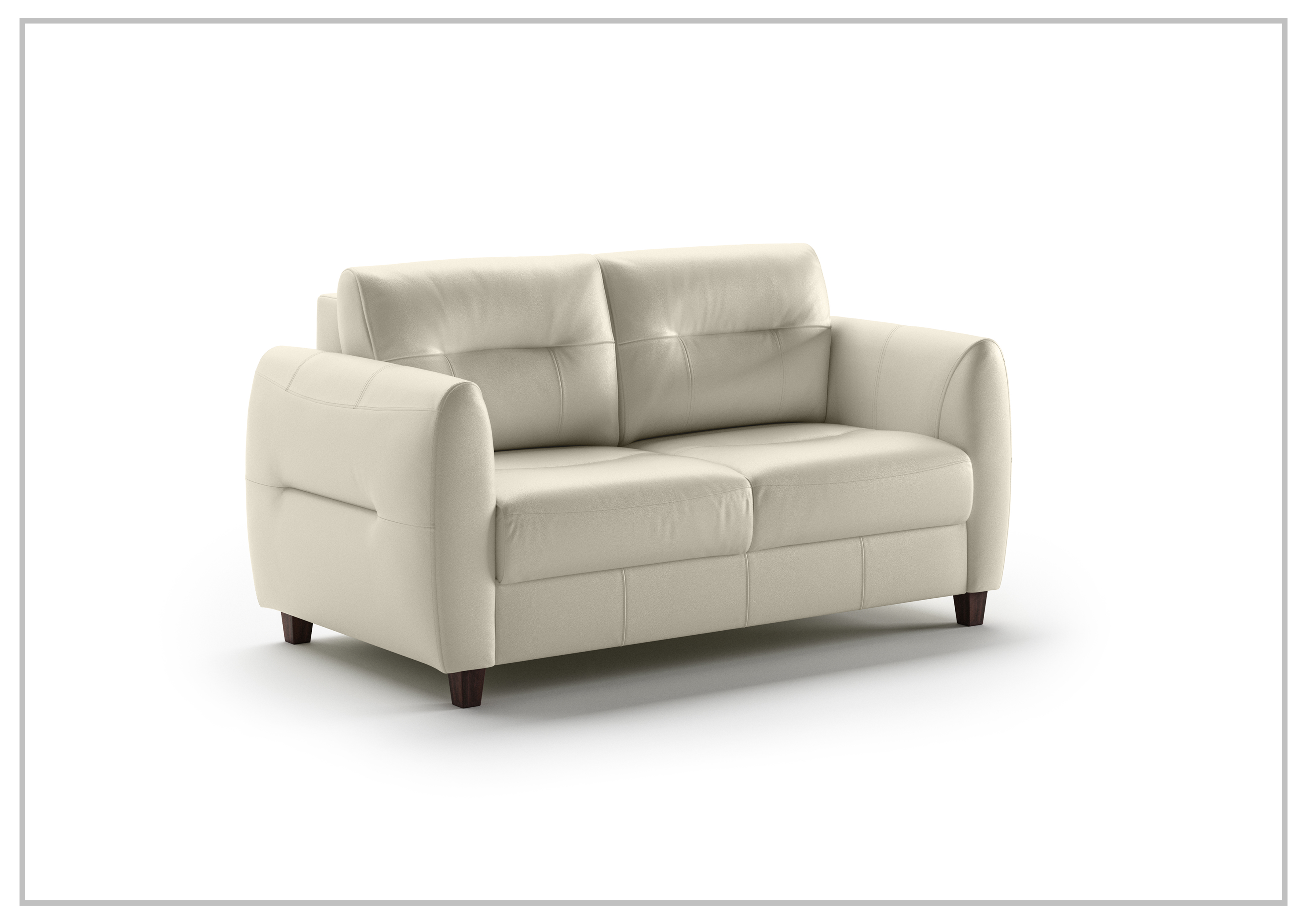 Luonto Jamie 2 Seater Leather Loveseat Sleeper Sofa Bed - Queen Size Convertible Couch for Small Spaces - Perfect for Living Room, Guest Room & Studio Apartments
