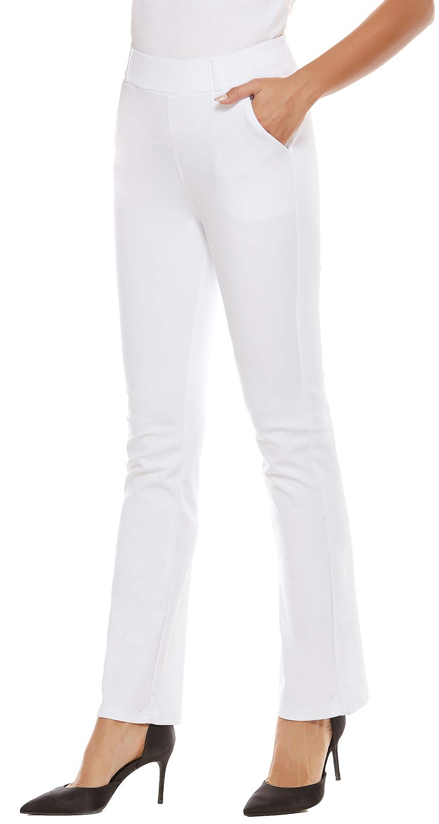 Women's Stretch Bootcut Dress Pants - Pull On for Work & Office