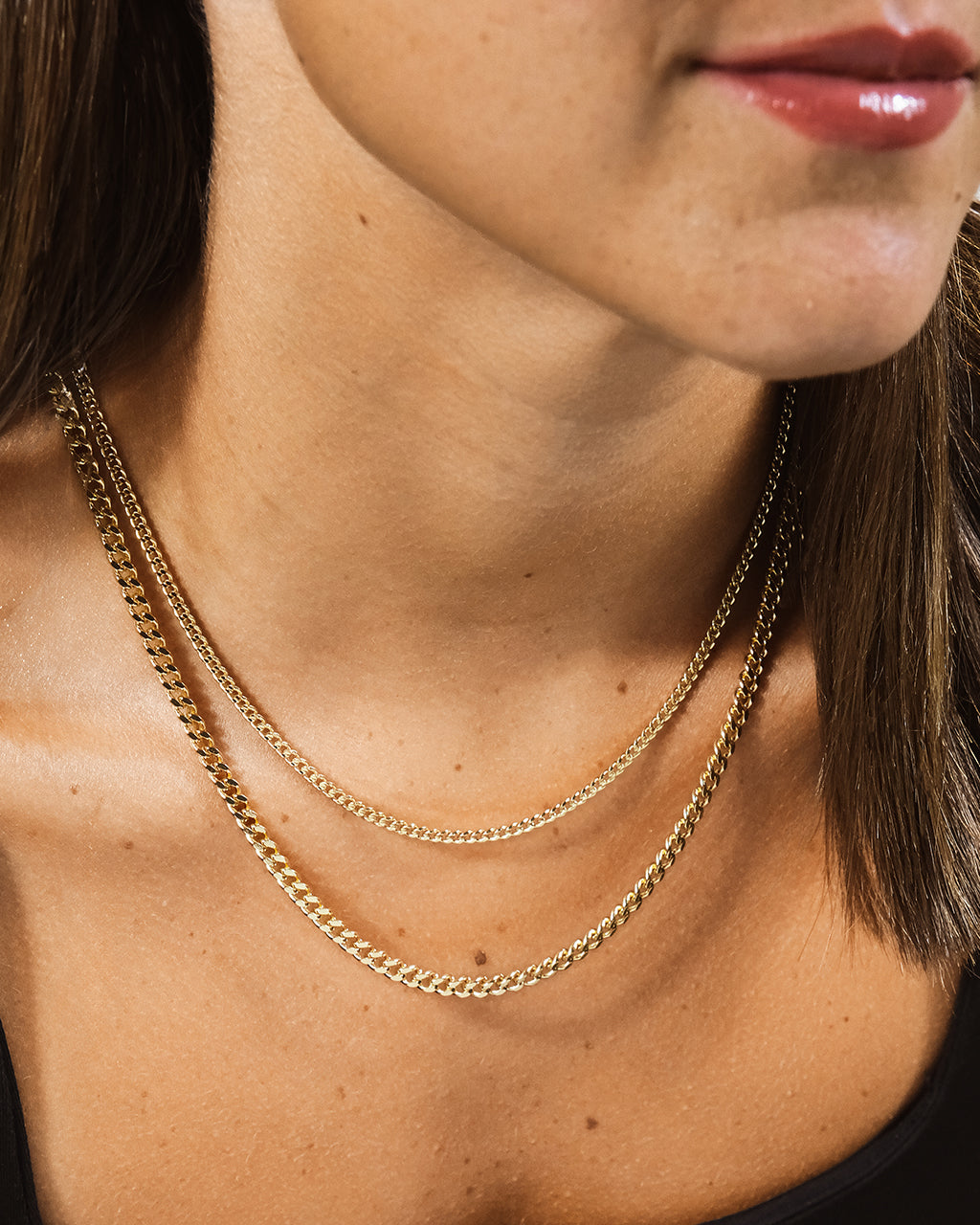 Stylish Everyday Layered Curb Chain Necklace for Women - Trendy Gold & Silver Necklaces for Casual Wear, Office & Date Night