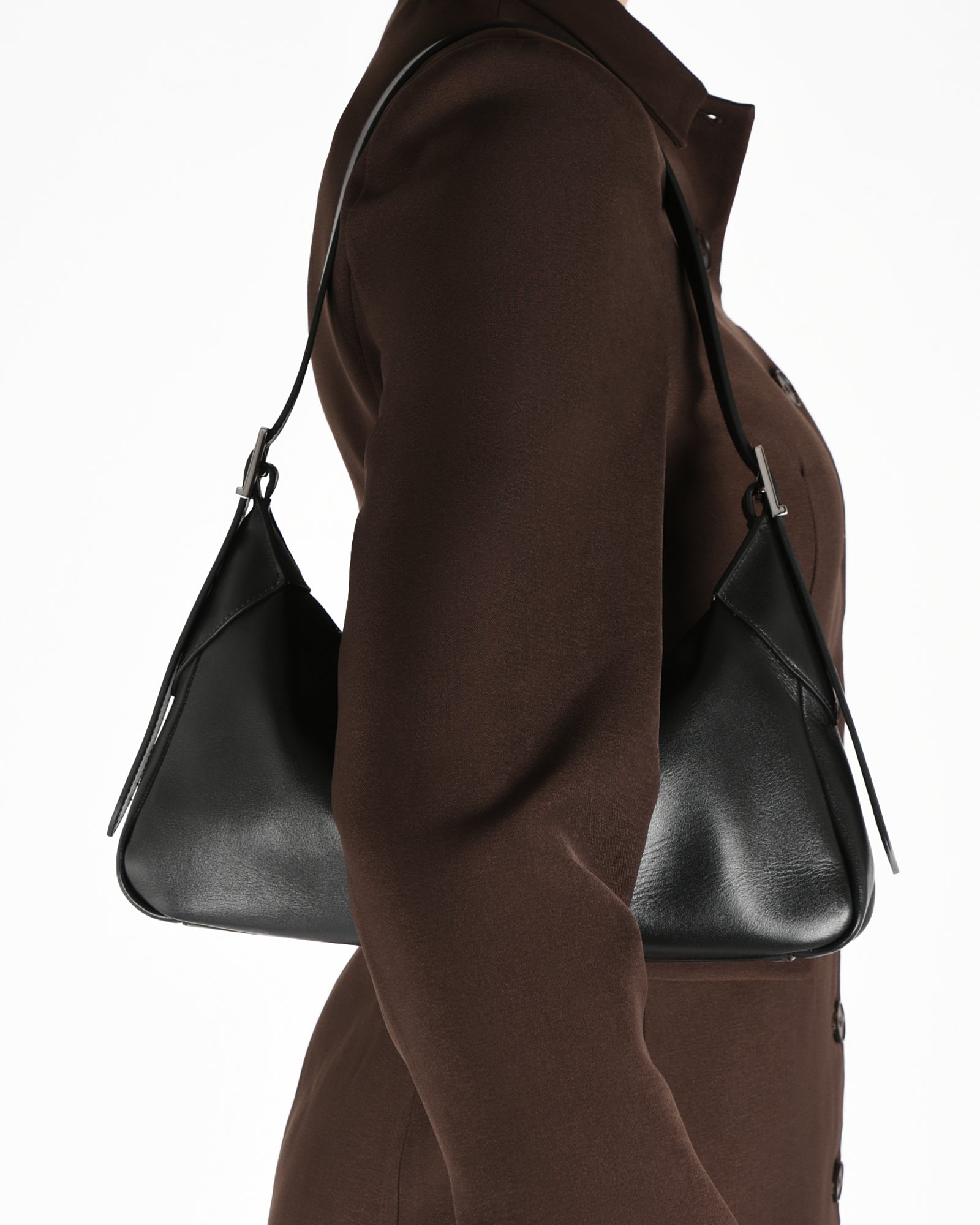 FLORENCE Black Leather Shoulder Bag for Women - Stylish & Durable Crossbody Purse - Perfect for Work, Travel & Everyday Use