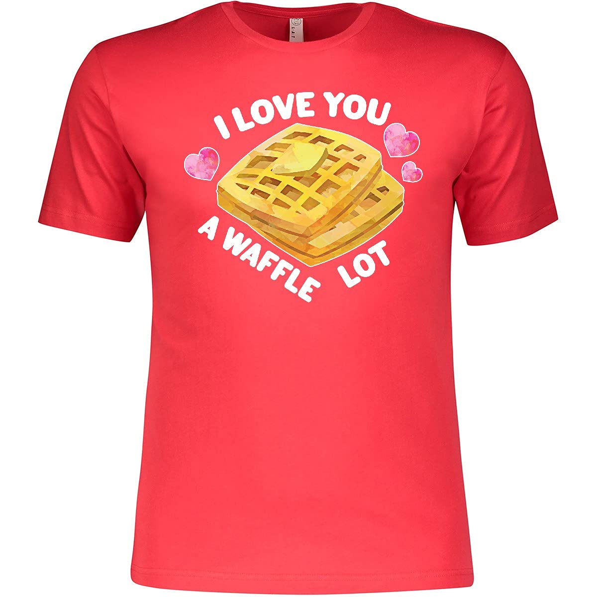 Inktastic Valentine's Day 'I Love You a Waffle Lot' Heart Print T-Shirt - Perfect Couple Gift for Anniversary & Romantic Dates