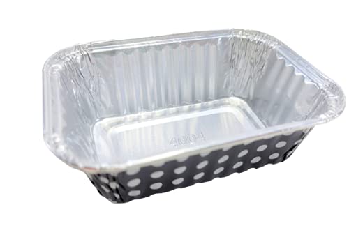 KitchenDance 6 oz Disposable Aluminum Mini Loaf Pans (Set of 12) - Perfect for Baking, Meal Prep & Party Favors - Choose Your Color & Lid Options #4004