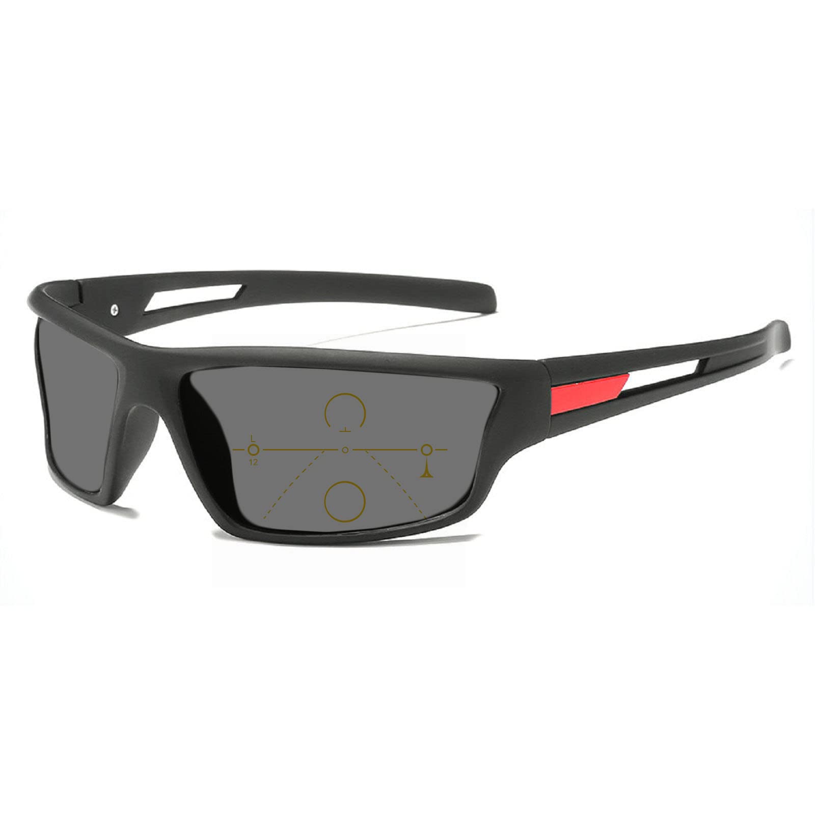 Progressive Multifocal Presbyopic Glasses - Square Photochromic Gray Driving Sunglasses for Men & Women - Perfect for Reading, Outdoor Activities & Safe Driving