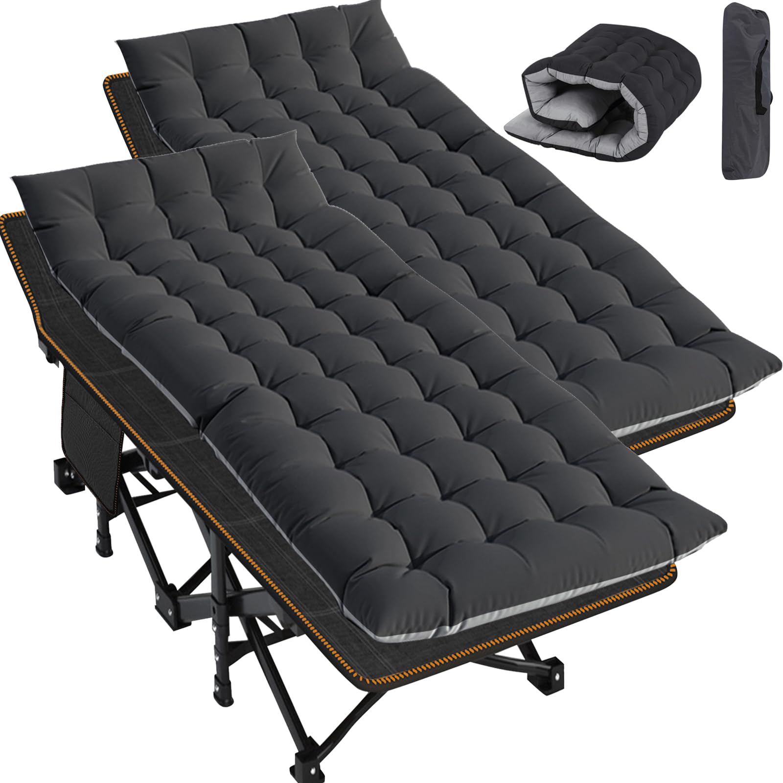 Portable Folding Camping Cot for Adults - Lightweight Outdoor Sleeping Bed with Carry Bag - Perfect for Camping, Travel, Beach, Backpacking & Emergency Use