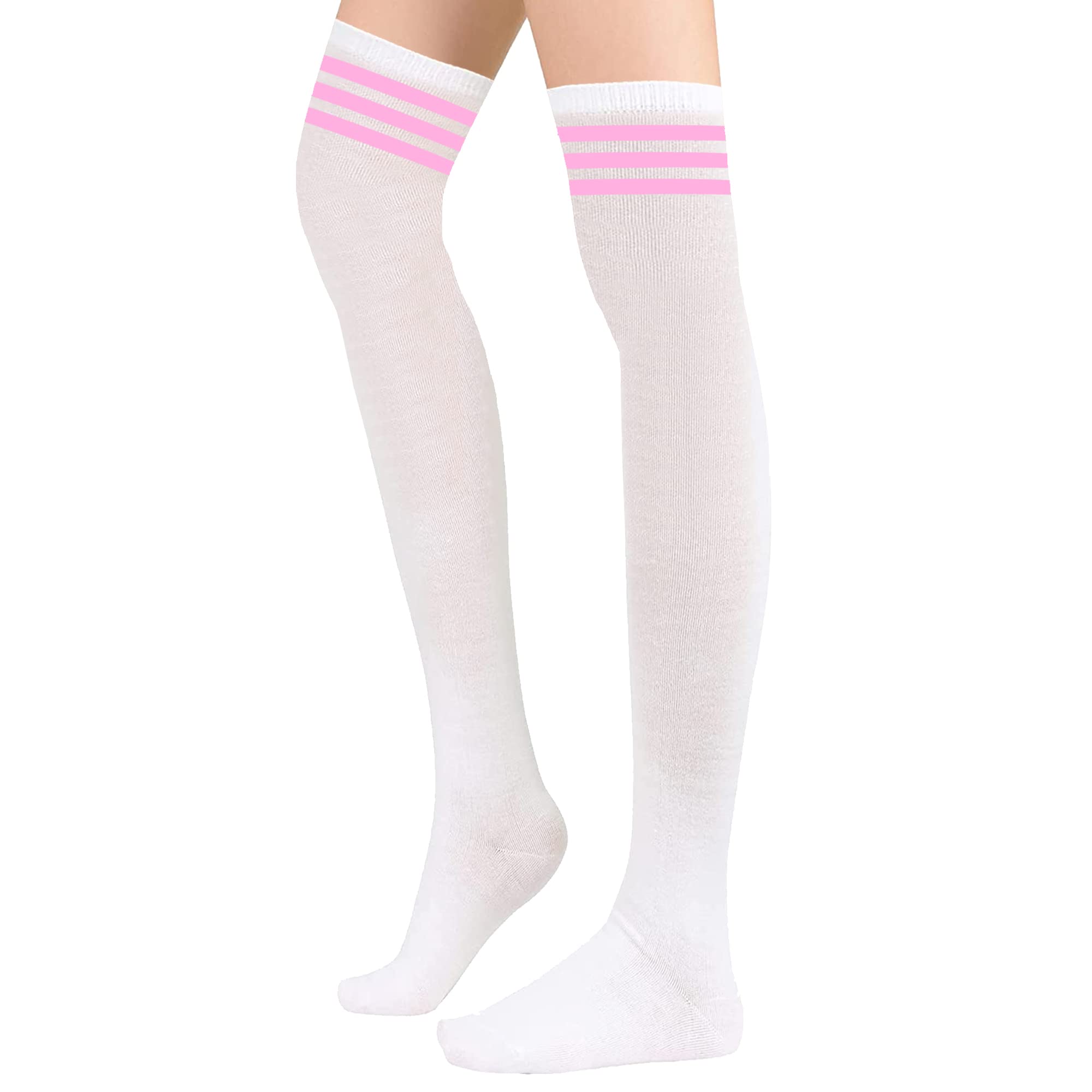UTTPLL Striped Thigh High Socks for Women - Halloween, Party & Daily Wear