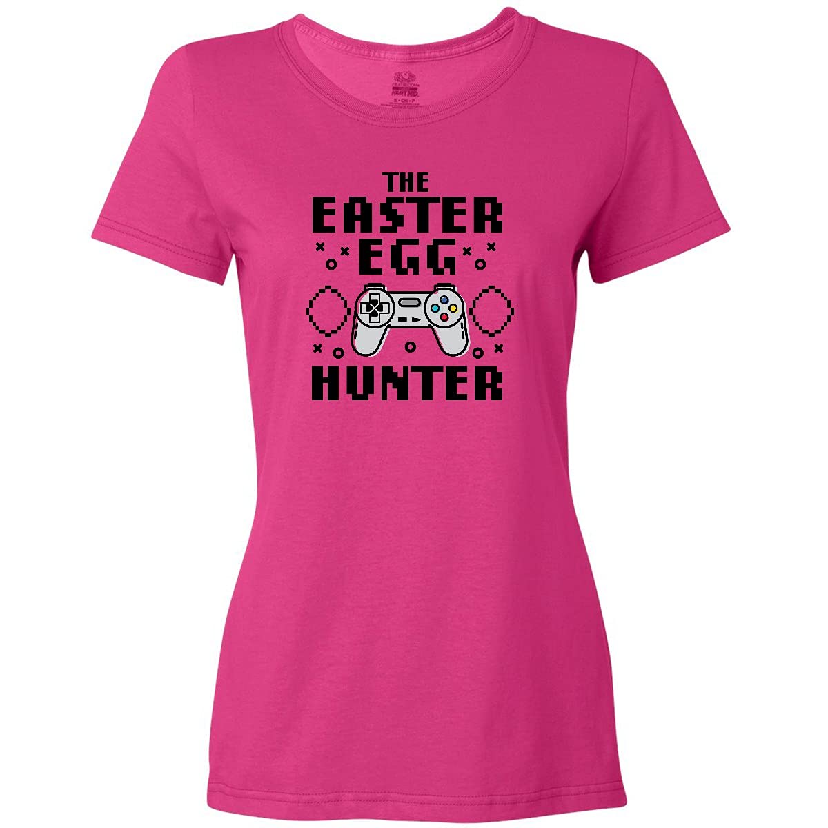 Inktastic Happy Easter The Easter Egg Hunter Gamer Women's T-Shirt - Funny Easter Egg Hunting Graphic Tee for Women Gamers - Perfect for Easter Parties, Gaming Events & Casual Wear