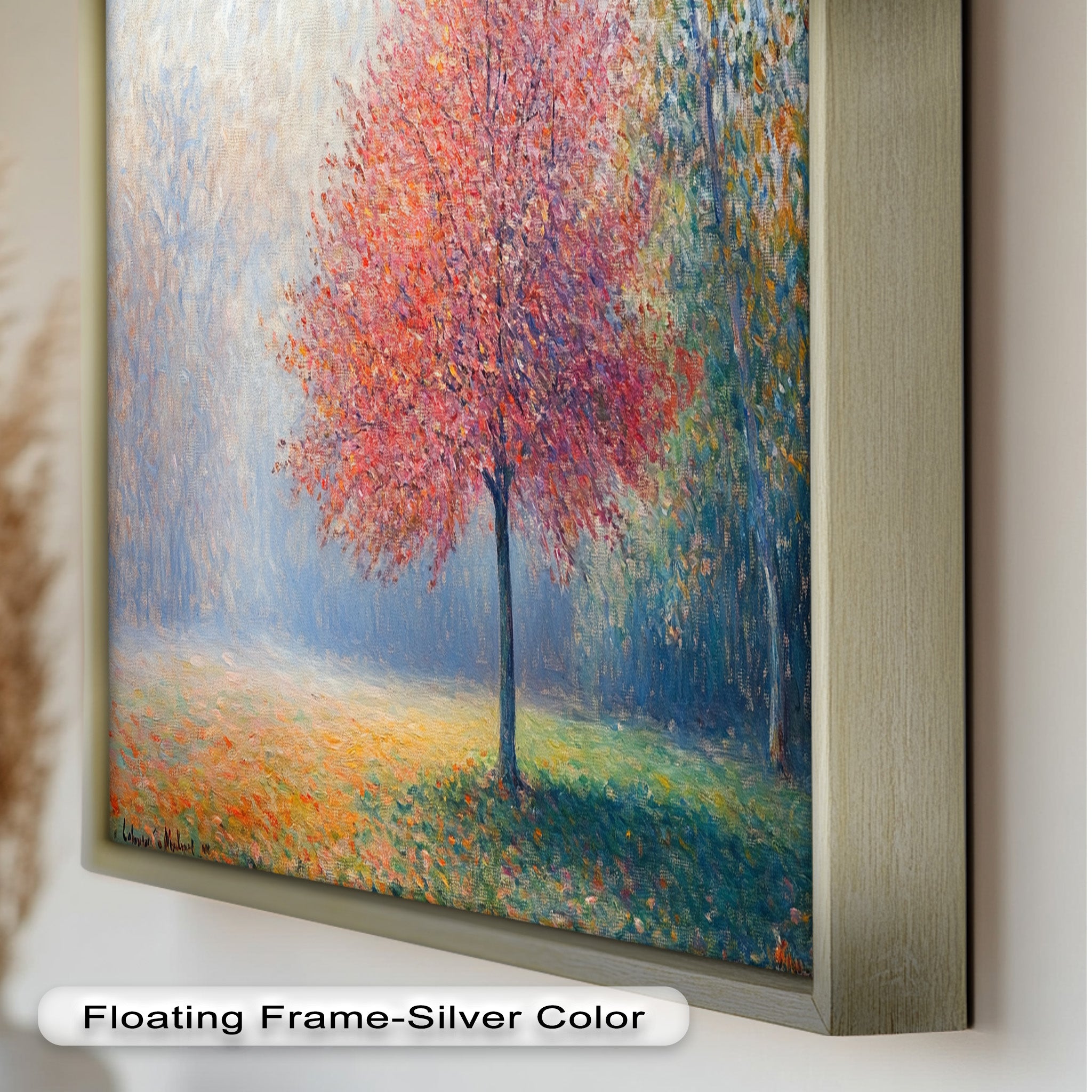Autumn Radiance Impressionist Oil Painting - Handmade Landscape Artwork for Home Decor, Office Wall, Living Room & Gift