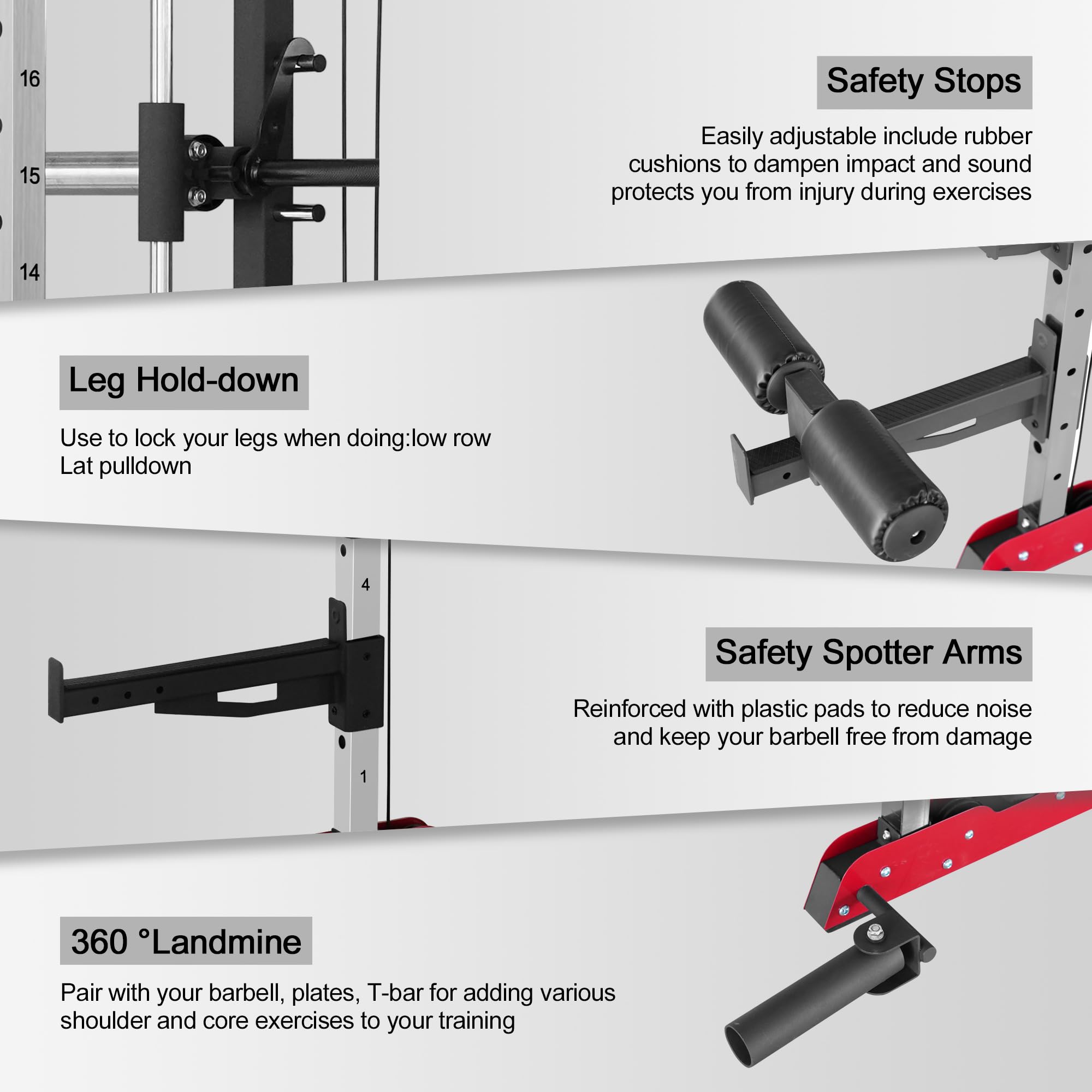 Fitness Dreamer Smith Machine - Heavy Duty Home Gym Equipment for Strength Training & Weightlifting | Perfect for Home Workouts & Commercial Gyms