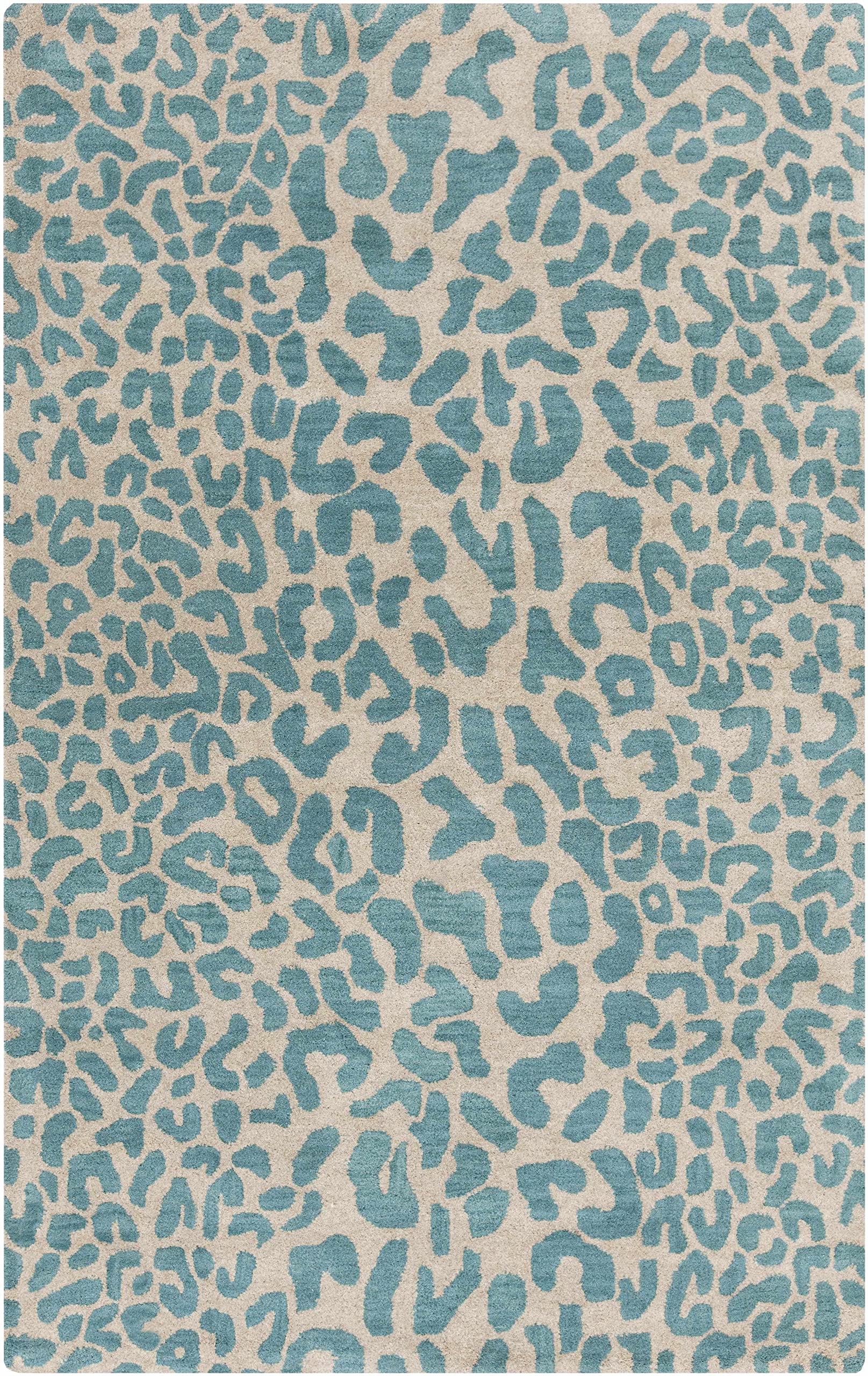 Lockbourne Animal Leopard 4-Foot Round Area Rug - Soft Non-Slip Floor Mat for Living Room, Bedroom, Nursery Decor