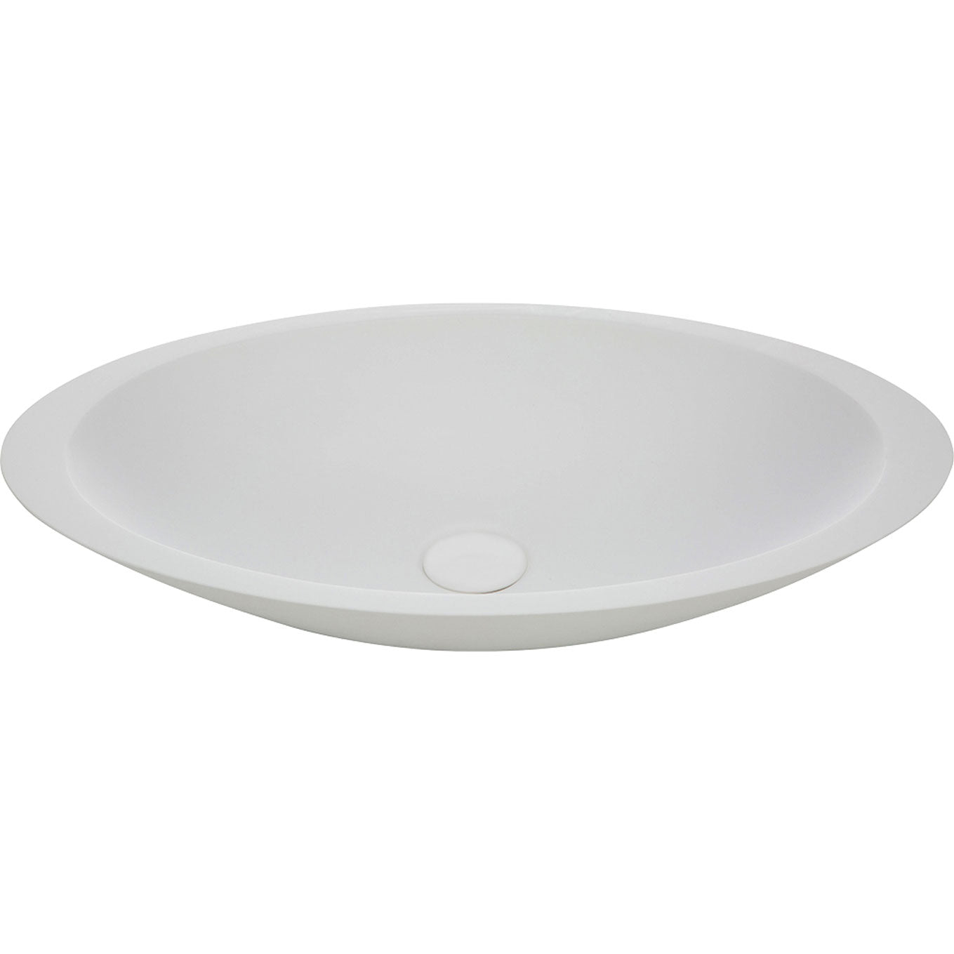 Fienza CSB01 Matte White Above Counter Solid Surface Bathroom Sink - Modern Vanity Basin for Bathroom, Powder Room & Guest Bath Remodel