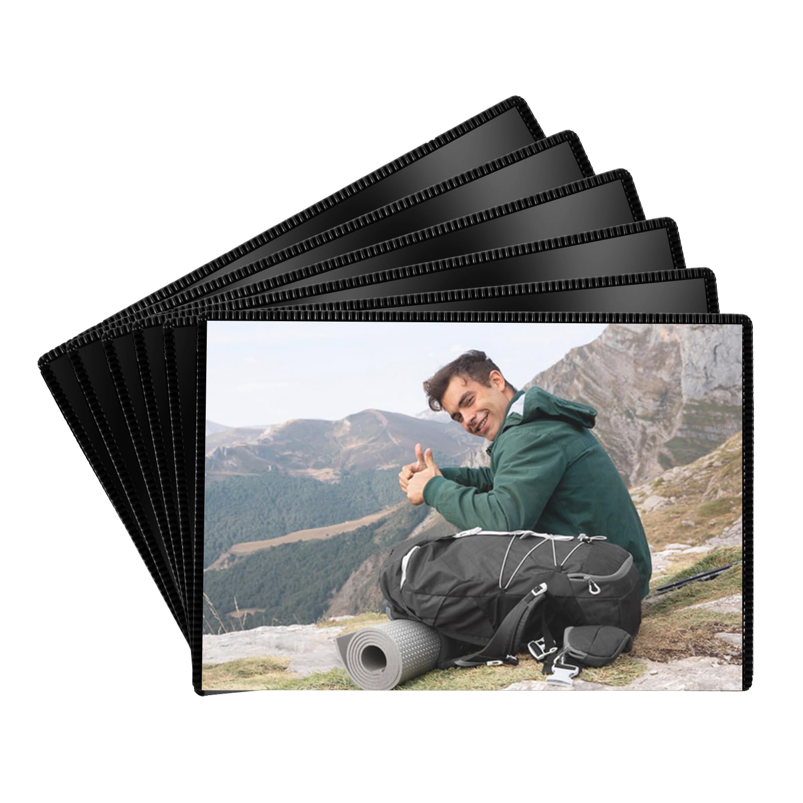 10 Pack Magnetic Photo Frames 4x6 - Reusable Refrigerator Picture Frames for Fridge, Locker & Office Decor