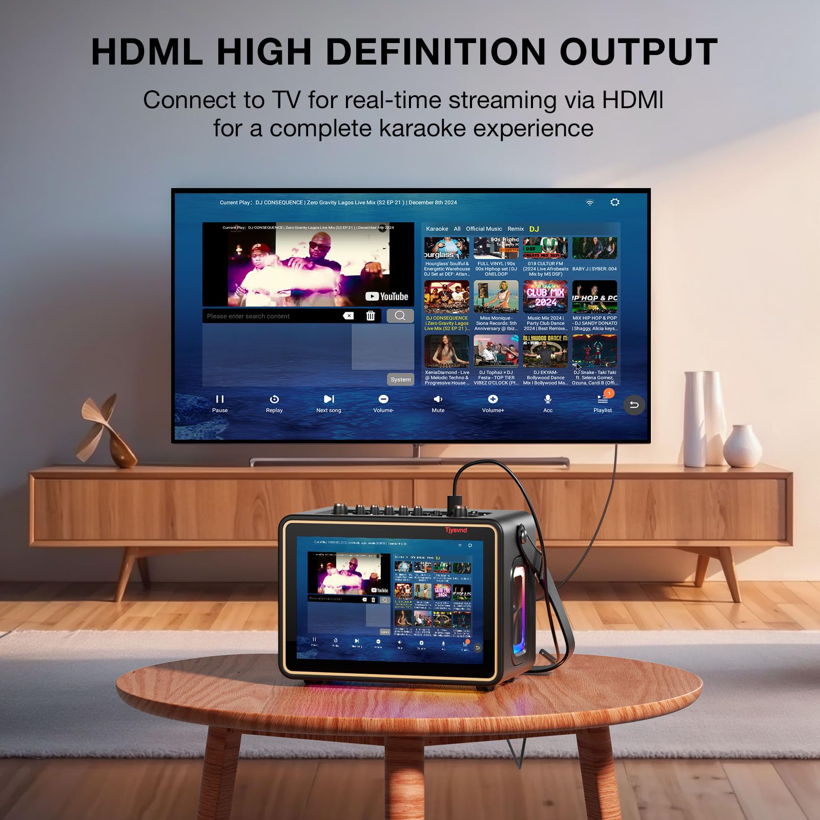 Smart Karaoke Machine with Lyrics Display - 12.1