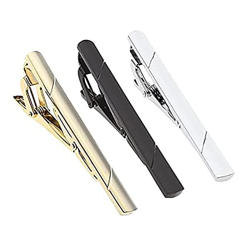 3pcs Stainless Steel Tie Clips for Men - Elegant Tie Bar & Pinch Clips for Wedding, Anniversary, Business & Daily Wear - Perfect for Office, Formal Events & Gifts