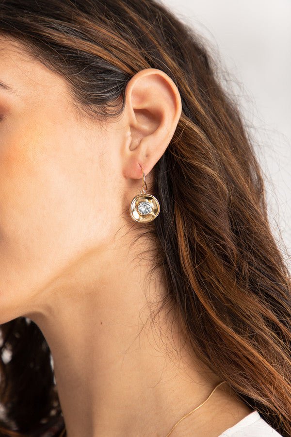14K Gold Plated Gemstone Drop Earrings for Women - Elegant Dangle Jewelry for Parties, Weddings & Special Occasions