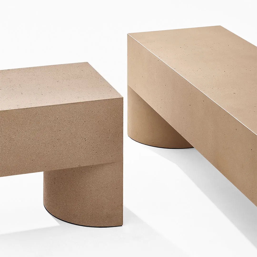 CIMENTO® Campiello Bench - Modern Outdoor Garden Bench for Patio, Backyard, and Poolside - Durable Weather-Resistant Design