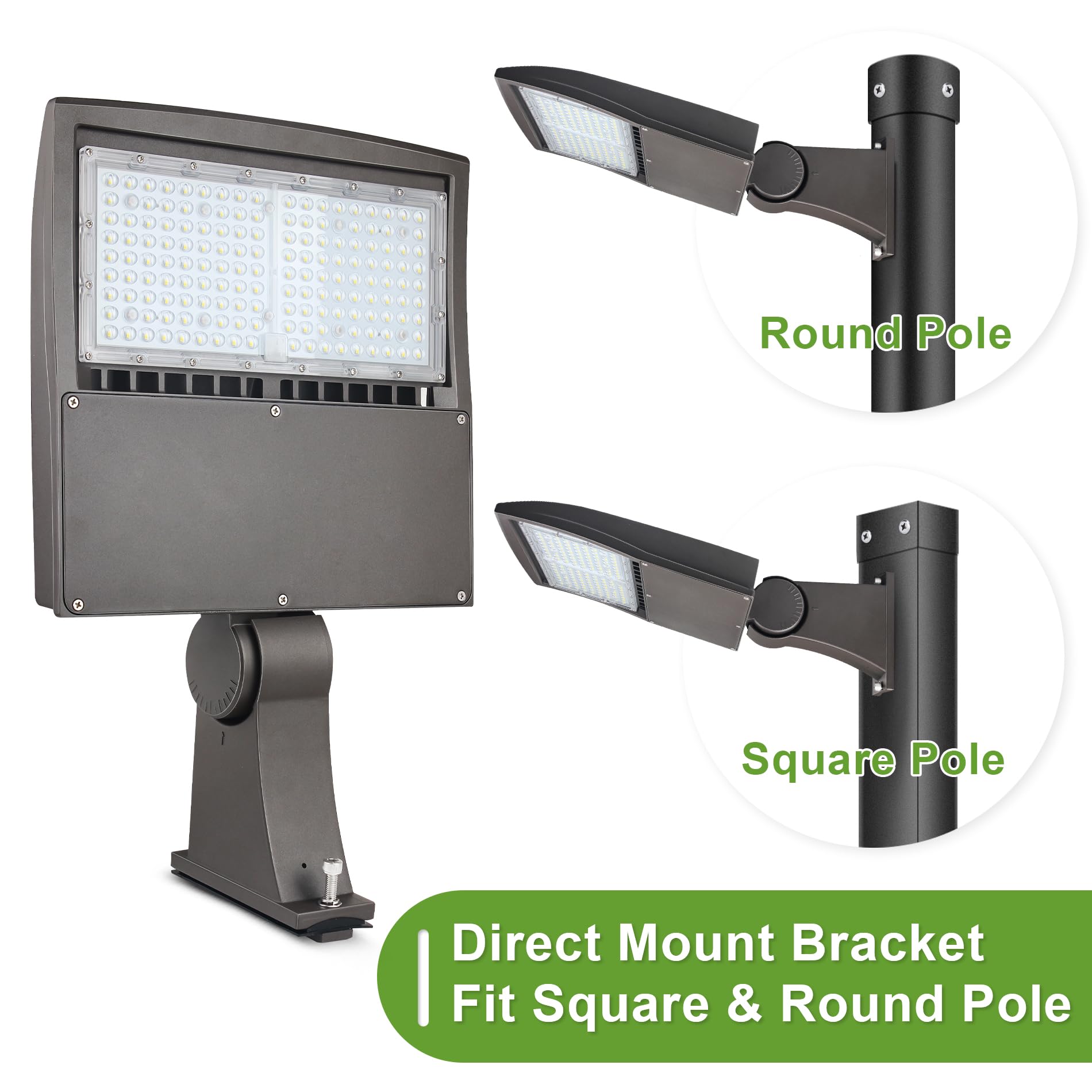 150W LED Shoebox Light - 21000LM DLC UL Certified Outdoor Street & Parking Lot Lighting - 4000K Neutral White, 1-10V Dimmable, 20KV Surge Protection (450W Equivalent) - Perfect for Driveways, Gas Stations & Warehouse Areas