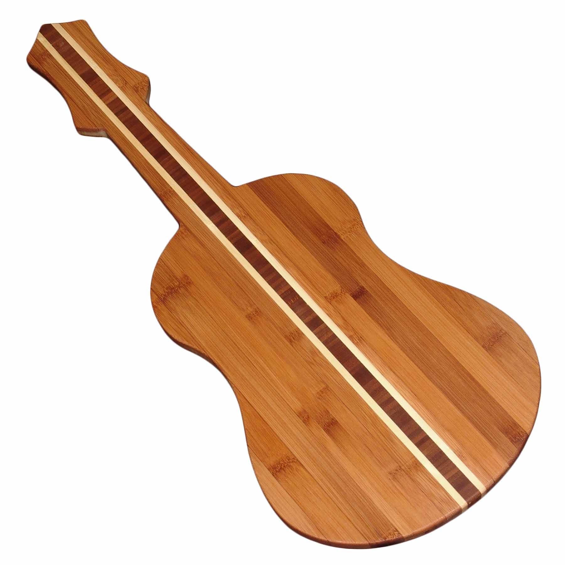 Premium Ukulele-Shaped Bamboo Cutting Board - 22