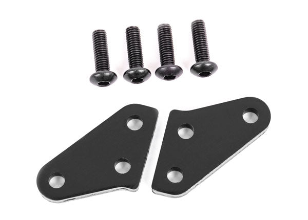 High-Quality Aluminum Steering Block Arms (2-Pack) - Durable Black Alloy for RC Cars, Trucks & Off-Road Vehicles - Perfect for Racing, Crawling & DIY Upgrades