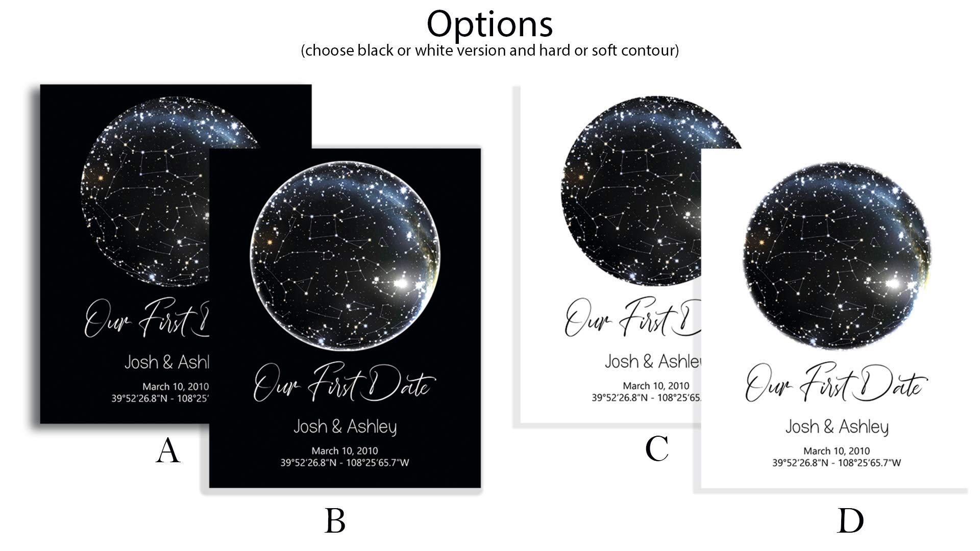 Custom Star Map - Personalized Constellation Print - Unique Gift for Engagement, Wedding & Anniversary - 16x20