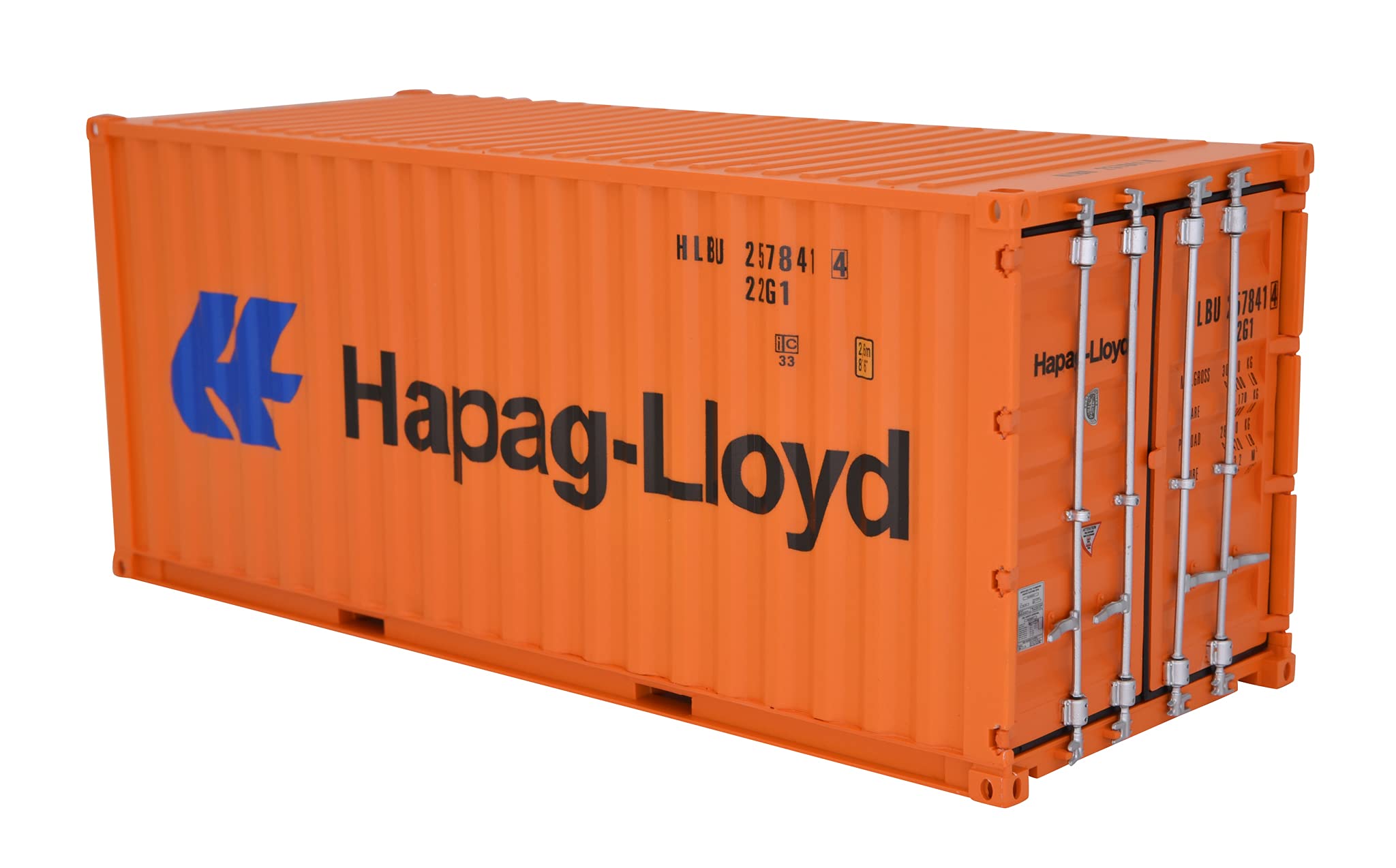 1:20 Scale Hapag Lloyd 20GP Shipping Container Model - ABS Resin & Wood Miniature - Collectible Toy, Home Decor, Office Display Gift for Shipping Enthusiasts (Perfect for Model Train Sets, Desk Decor, or Collector's Showcase)