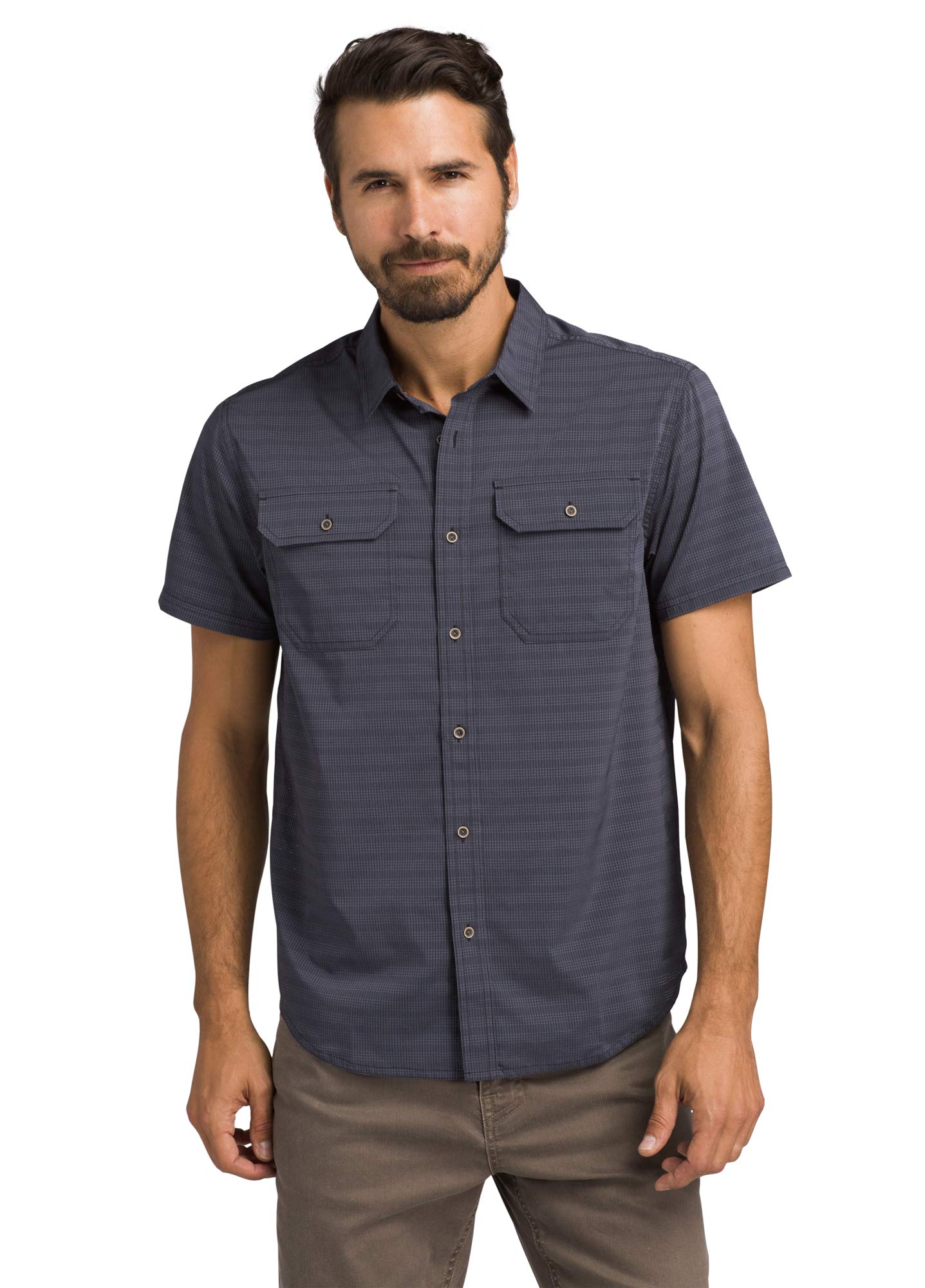prAna Men's Cayman Short Sleeve Shirt - Breathable Quick-Dry Travel & Hiking Shirt for Outdoor Adventures