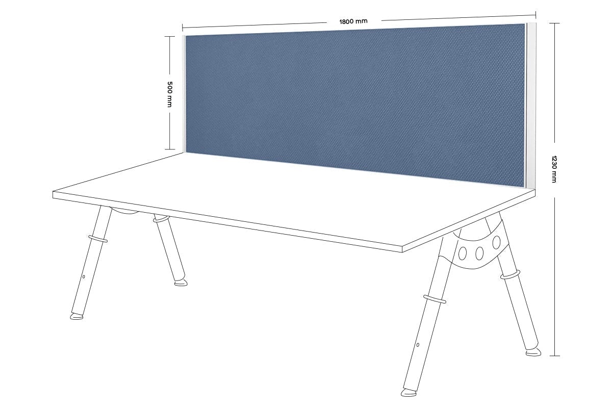 Clearance Desk Mounted Privacy Screen with Clamp Bracket - White Frame for Office, Home & Workspace Privacy Protection